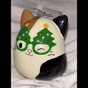 NWT. Kurt Adler Squishmallows Cam the Cat W/glasses Christmas Ornament  [M-5810]